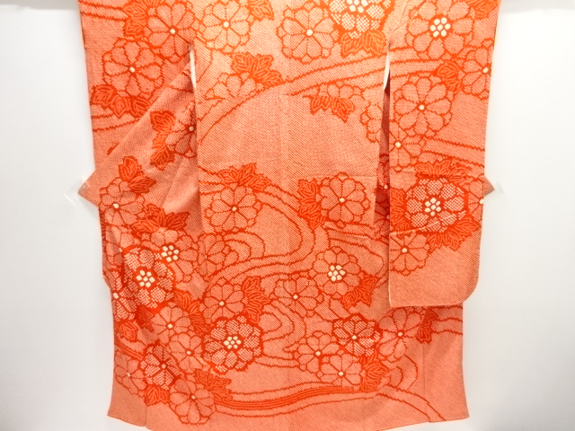 JAPANESE KIMONO / FURISODE / SILK / ALL SHIBORI / KIKU